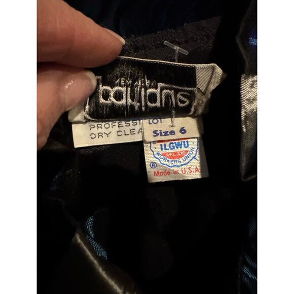 NWT Vintage Partique Inc Dorothy Farinae Blue Check Taffeta Jacket size small - Picture 14 of 14